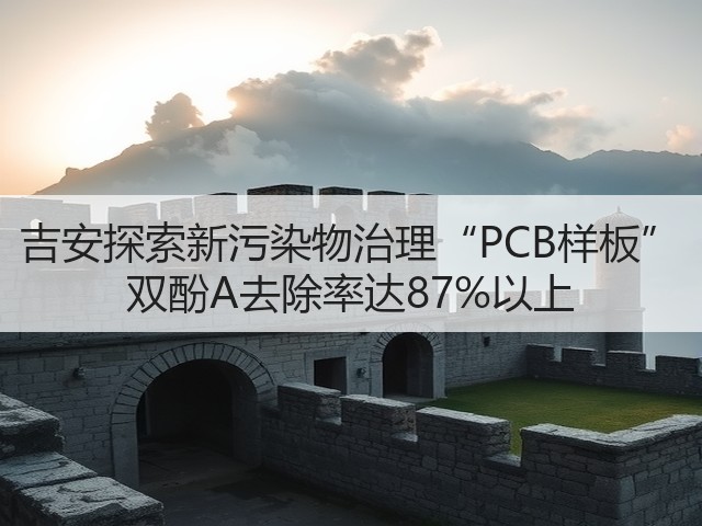 吉安探索新污染物治理“PCB样板” 双酚A去除率达87%以上(图3)