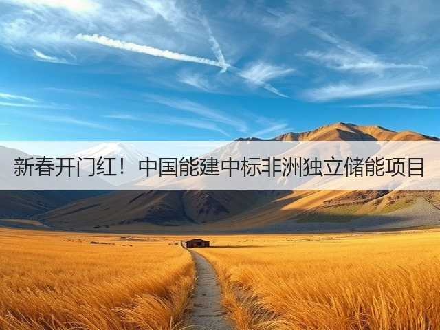 新春开门红！中国能建中标非洲独立储能项目(图1)