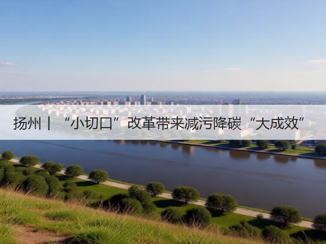 扬州丨“小切口”改革带来减污降碳“大成效”(图3)