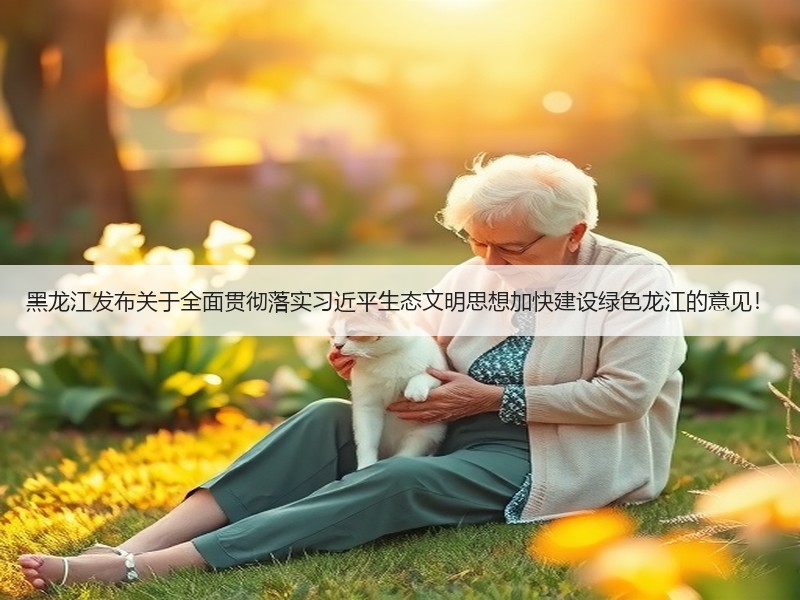 黑龙江发布关于全面贯彻落实习近平生态文明思想加快建设绿色龙江的意见！