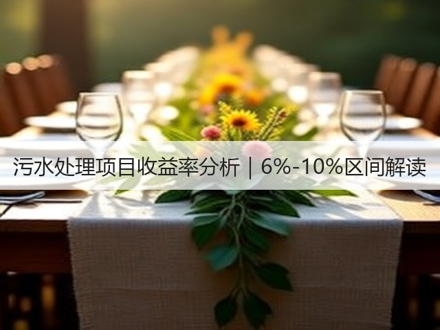 污水处理项目收益率分析｜6%-10%区间解读(图1)