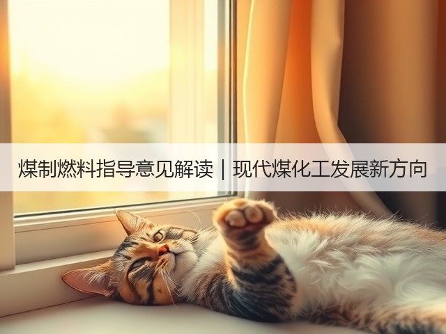 煤制燃料指导意见解读｜现代煤化工发展新方向(图1)