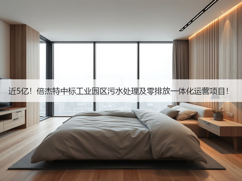 近5亿！倍杰特中标工业园区污水处理及零排放一体化运营项目！