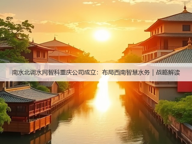 南水北调水网智科重庆公司成立：布局西南智慧水务｜战略解读(图3)