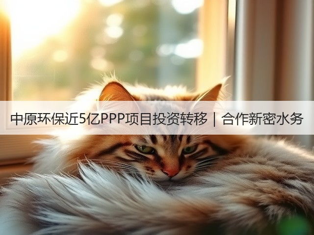 中原环保近5亿PPP项目投资转移｜合作新密水务(图1)