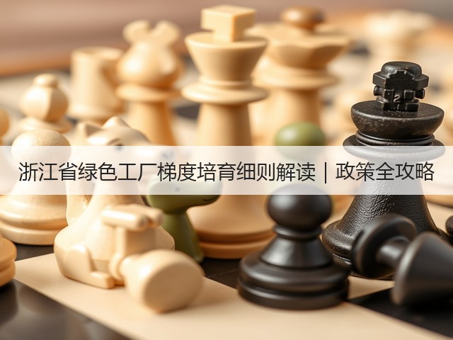 浙江省绿色工厂梯度培育细则解读｜政策全攻略(图3)