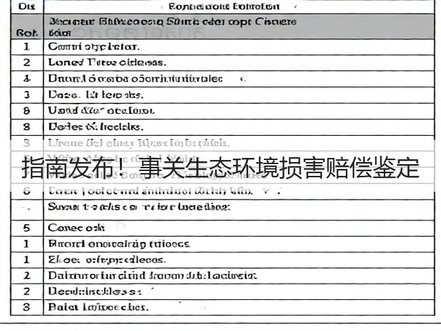 指南发布！事关生态环境损害赔偿鉴定(图1)