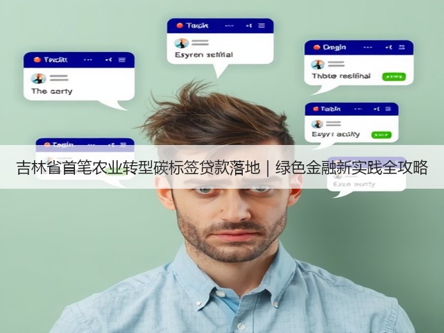 吉林省首笔农业转型碳标签贷款落地｜绿色金融新实践全攻略(图3)