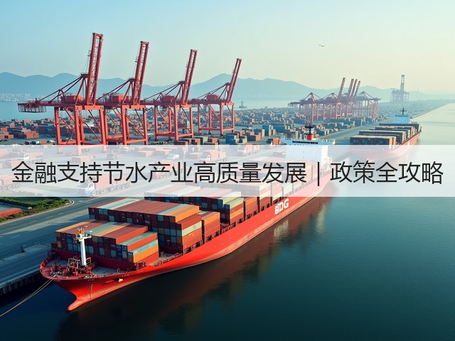 金融支持节水产业高质量发展｜政策全攻略(图1)