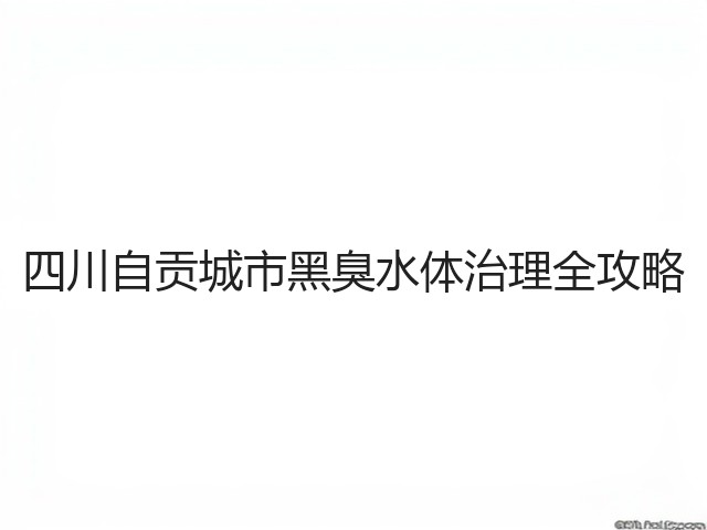四川自贡城市黑臭水体治理全攻略(图3)
