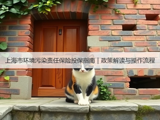 上海市环境污染责任保险投保指南｜政策解读与操作流程(图1)