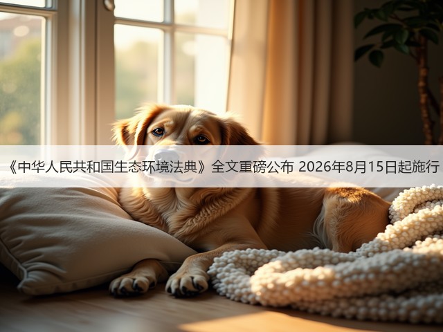 《中华人民共和国生态环境法典》全文重磅公布 2026年8月15日起施行(图2)