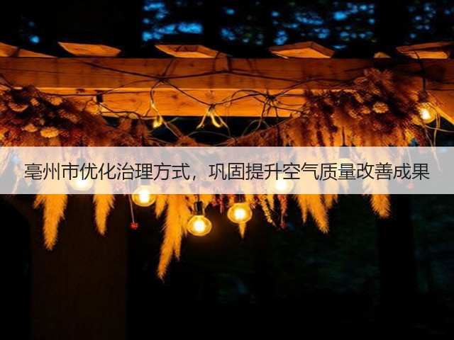 亳州市优化治理方式，巩固提升空气质量改善成果(图2)