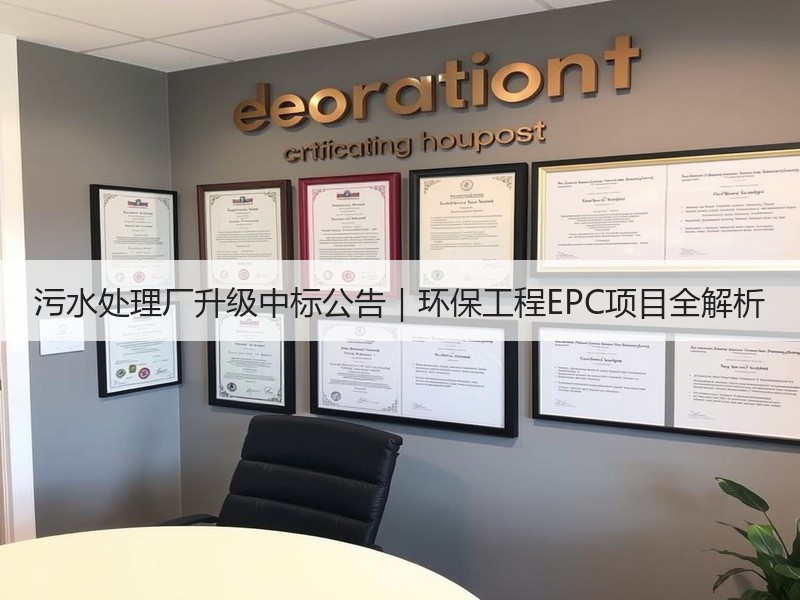 污水处理厂升级中标公告｜环保工程EPC项目全解析