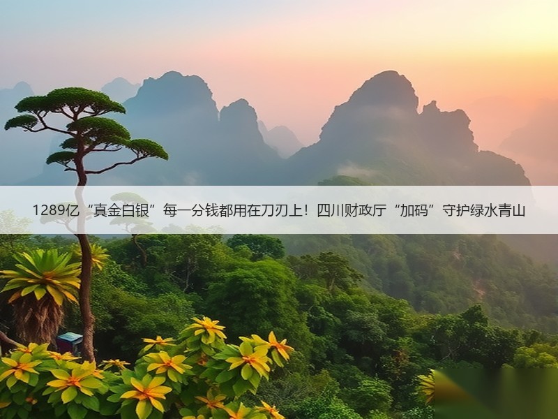 1289亿“真金白银”每一分钱都用在刀刃上！四川财政厅“加码”守护绿水青山