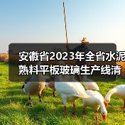 安徽省2023年全省水泥熟料平板玻璃生产线清单公示