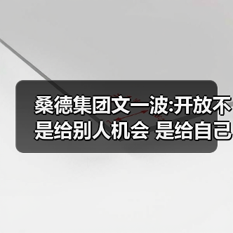 桑德集团文一波:开放不是给别人机会 是给自己机会