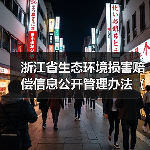 浙江省生态环境损害赔偿信息公开管理办法（试行）（征求意见稿）征求意见