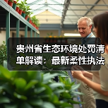 贵州省生态环境处罚清单解读：最新柔性执法适用指南（图4）