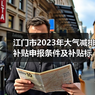 江门市2023年大气减排补贴申报条件及补贴标准（图2）