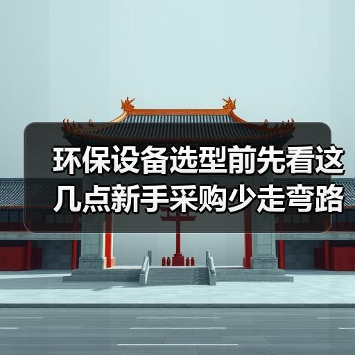 环保设备选型前先看这几点新手采购少走弯路
